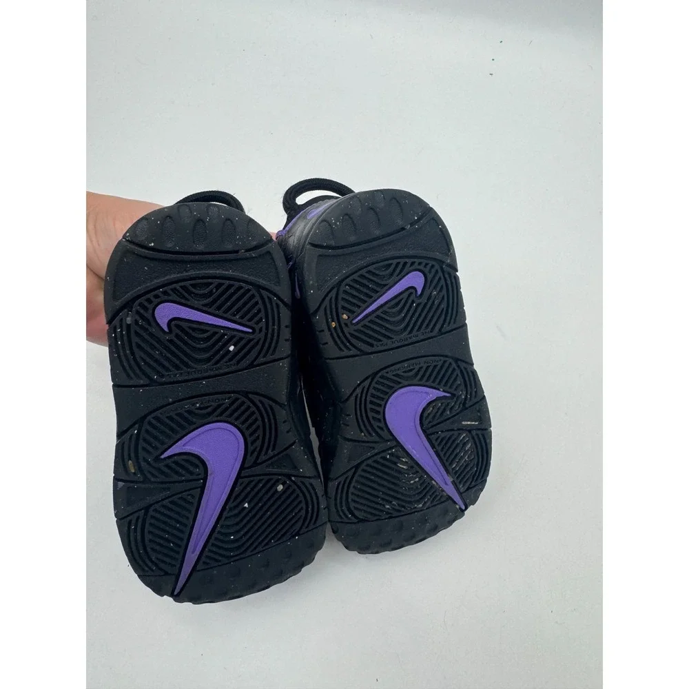 Nike Air More Uptempo Action Black Grape Baby Toddler Child Size 7C DX5956-001